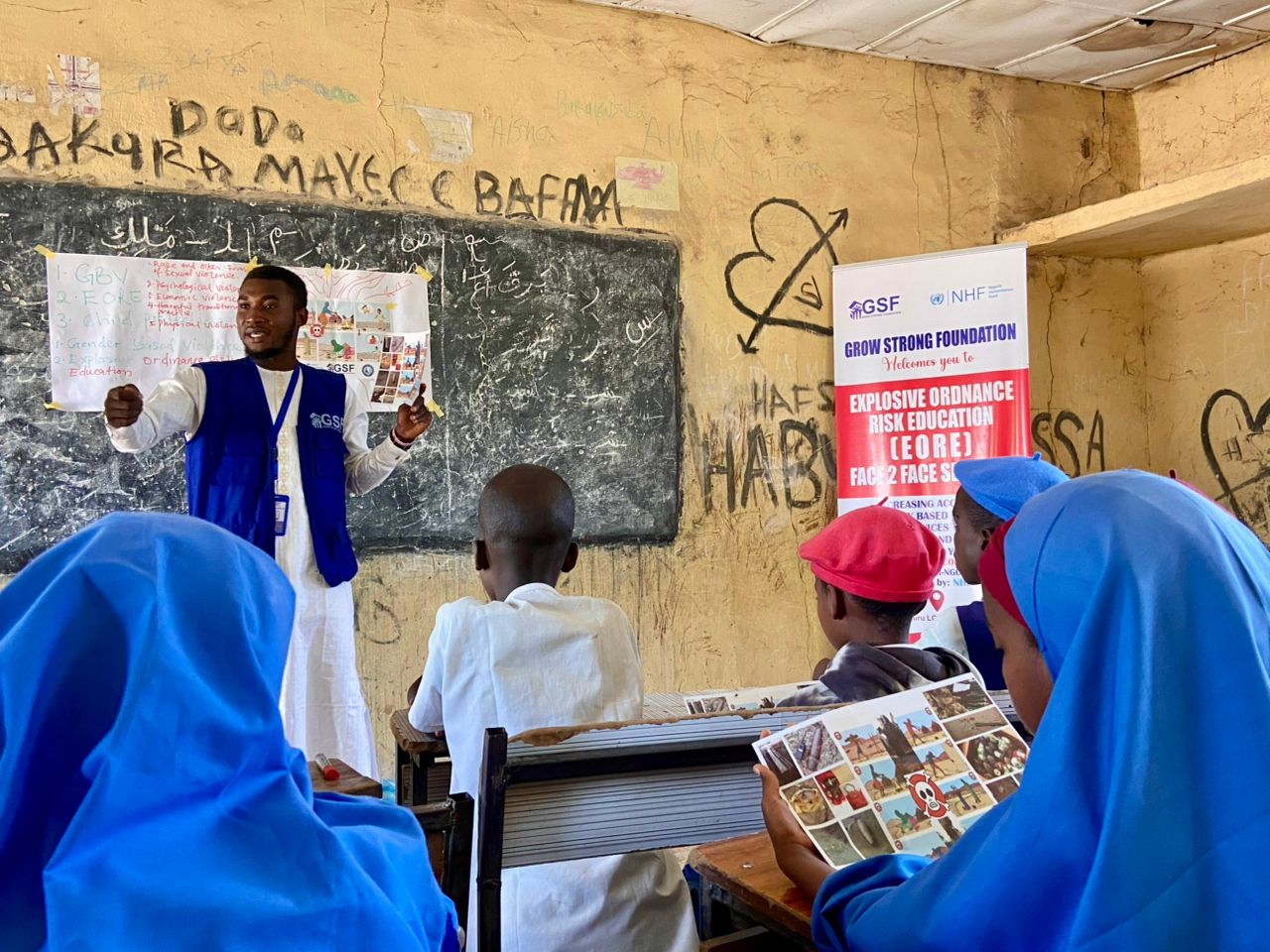 Educating school children on the risk of unexploded ordinance